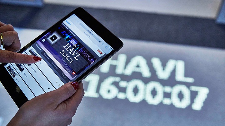 Philips Lighting’s Luminous flooring can be configured instantly from a networked mobile device