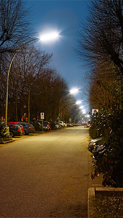 Illumination by Philips Lighting creating a safe atmospehere for the parking lots of Asklepios Clinic St. George