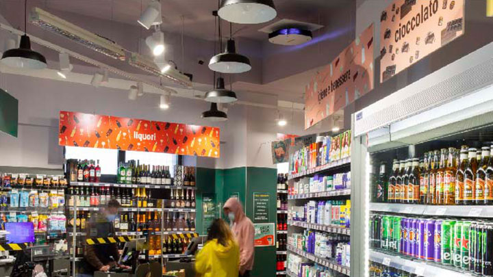 The first Italian supermarket to protect shoppers with UV-C 
