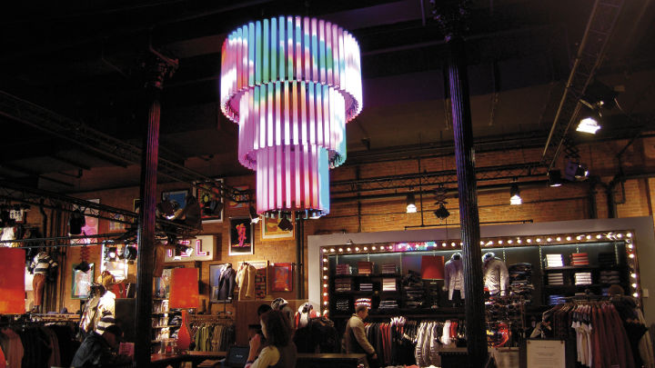 Fashion store illuminated with Philips AmbiScene lighting